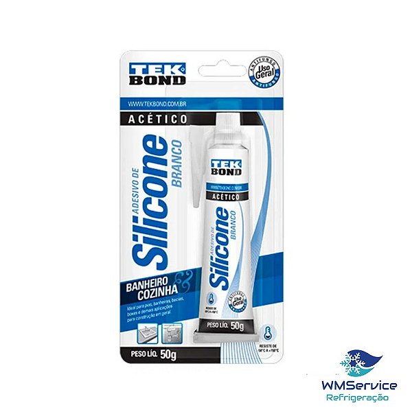 Adesivo De Silicone Acético 50g Branco Tekbond