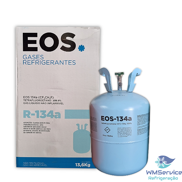 Gás Refrigerante R134a EOS Cilindro de 13,6Kg