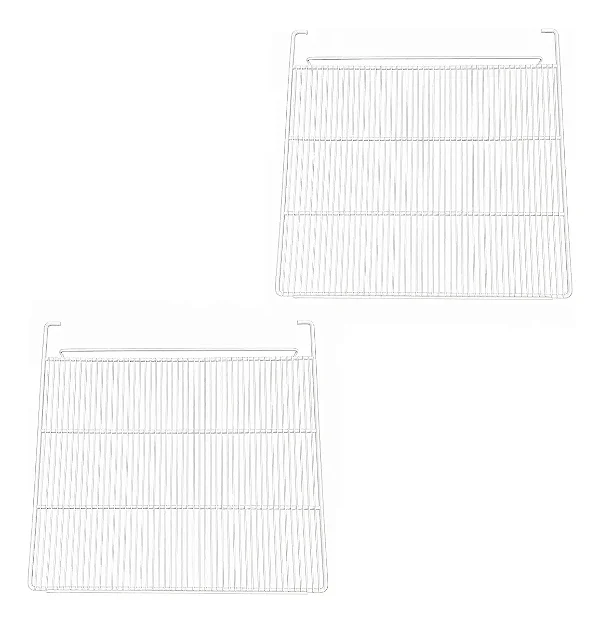 Kit 2 Grades Prateleiras Para Expositor Metalfrio Vb99