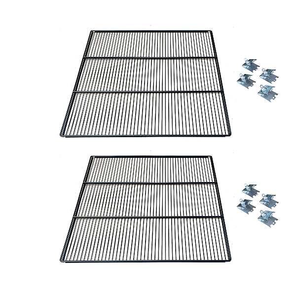 Kit 2 Grades Prateleiras Ccv355/vrs19 Preta