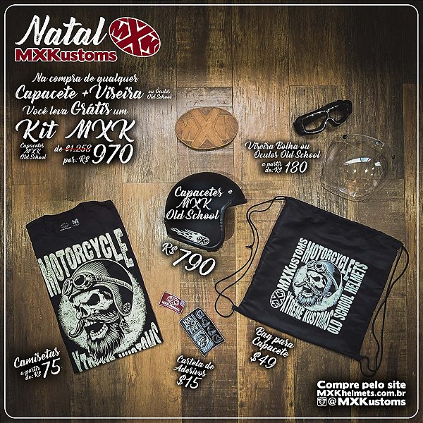 Kit MXK: Capacetes + Brindes