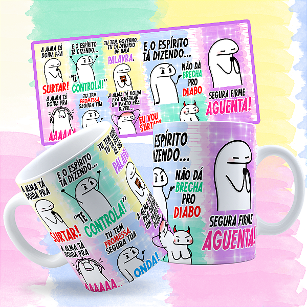 Caneca Porcelana " A alma tá doida para surtar"