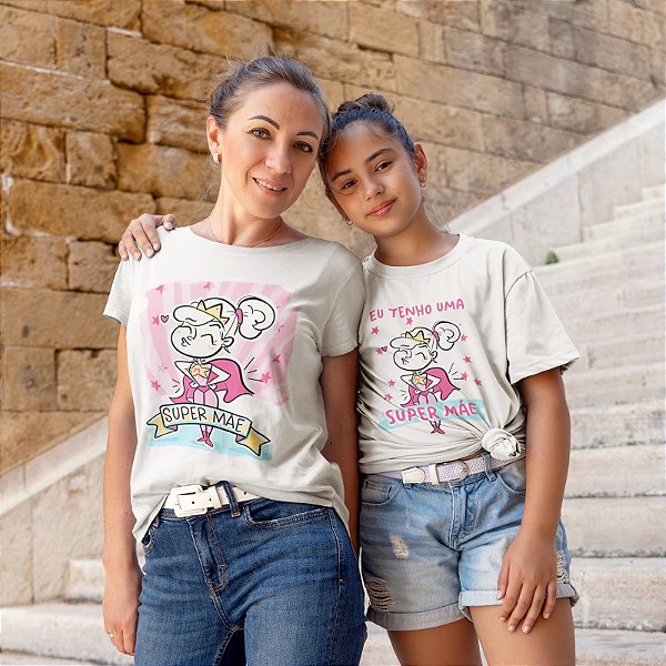 Kit 2 Camisetas Mãe e Filha