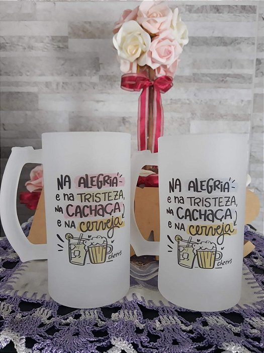 Caneca de Choop " Na alegria ou na tristeza"