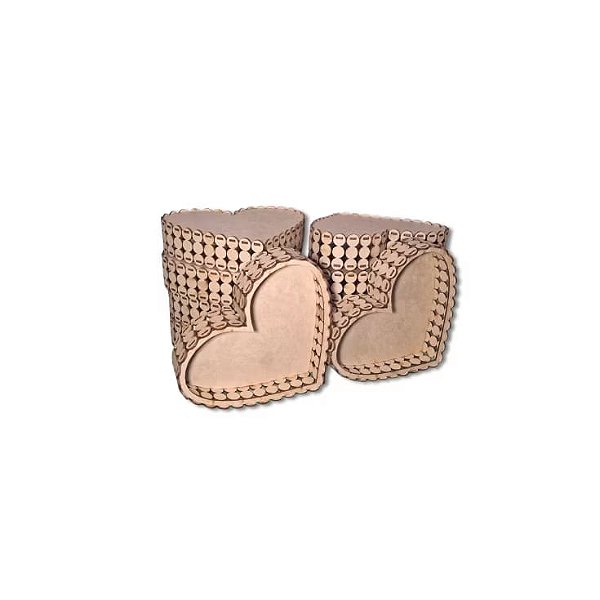 Cesta P - MDF coração