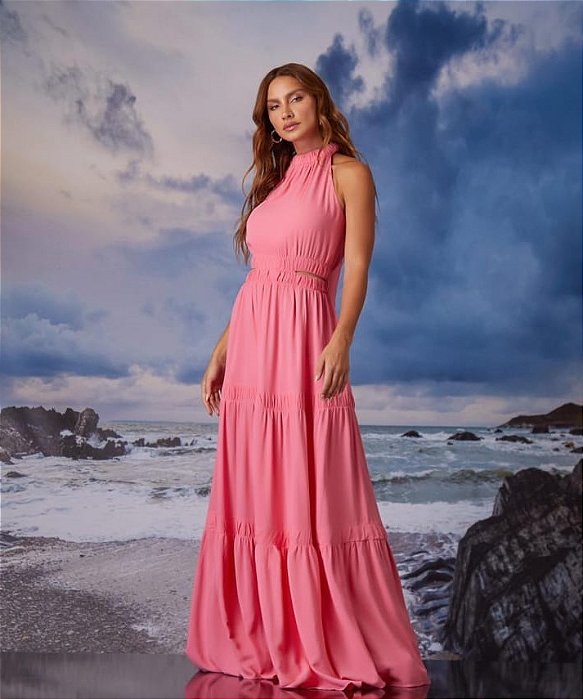 VESTIDO LONGO ELASTICO