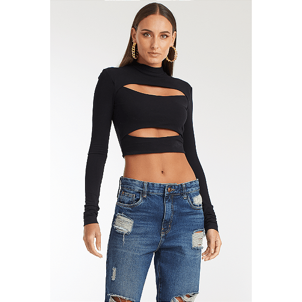 BLUSA CROPPED CUT OUT