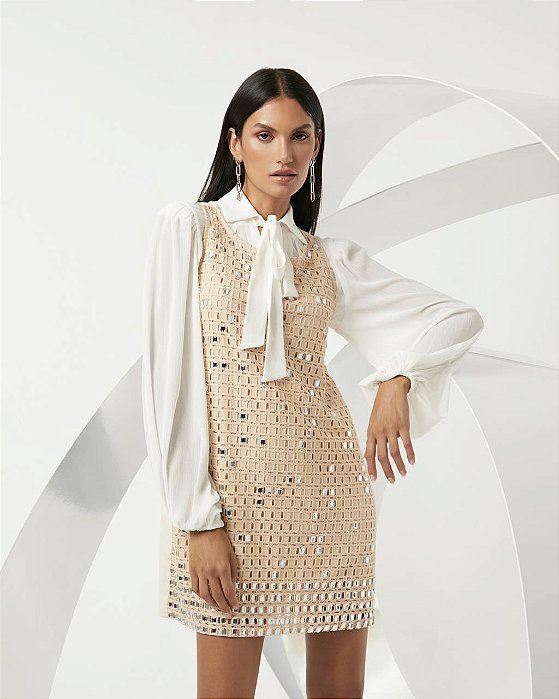VESTIDO BORDADO CRISTAIS