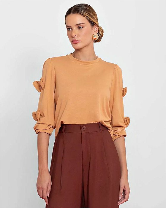 BLUSA MOLETINHO LAÇOS