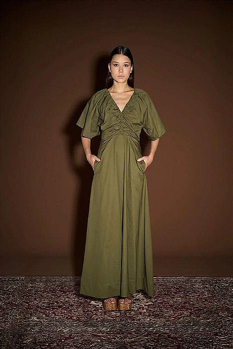 VESTIDO GOLA V CATARINA