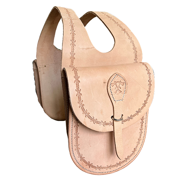 Alforge de Couro Redondo para Arreio