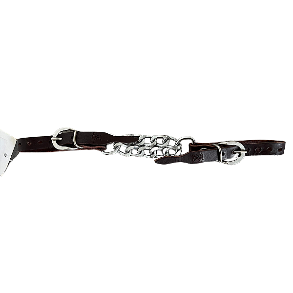Barbela de Couro com 2 Correntes