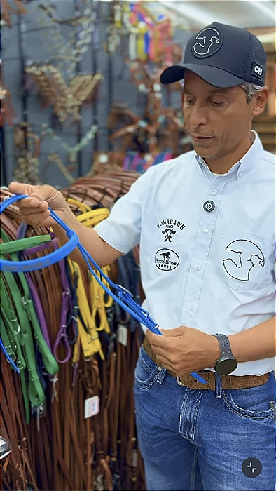 Cabeçada c/ Testeira Silicone e Afogador Fivela Inox - Várias Cores (COM PERSONALIZAÇÃO)