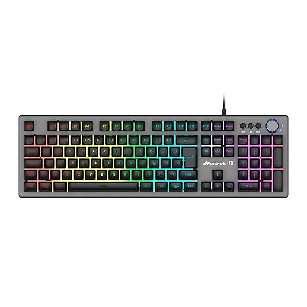 TECLADO GAMER FORTREK HOLT RAINBOW GRAFITE, 70550