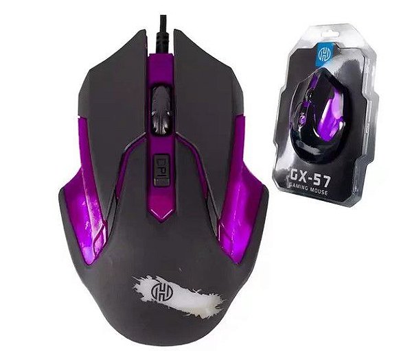 Mouse Gamer Hoopson GX-57 2400 DPI Cabo USB 1,3M