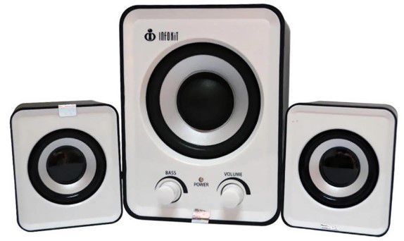 Caixa De Som 2.1 Voxcube Com Conexão P2 Usb Branco 11W Vc-G200