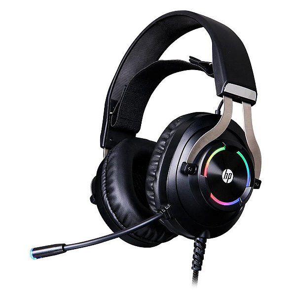 Headset Gamer HP RGB H360GS, Drivers 50mm, P2/USB, Preto