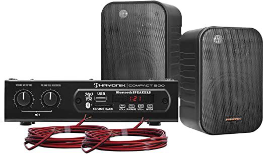 Kit de Som Ambiente 200W Musical, Hayonik, Ambience 2000, Bluetooth, 20 W, Preto