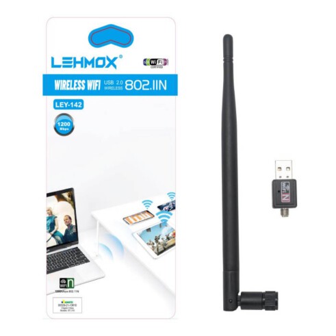 Antena Wifi Usb 2.0 Adaptador Wireless 802.11N - LEY-142 - lehmox