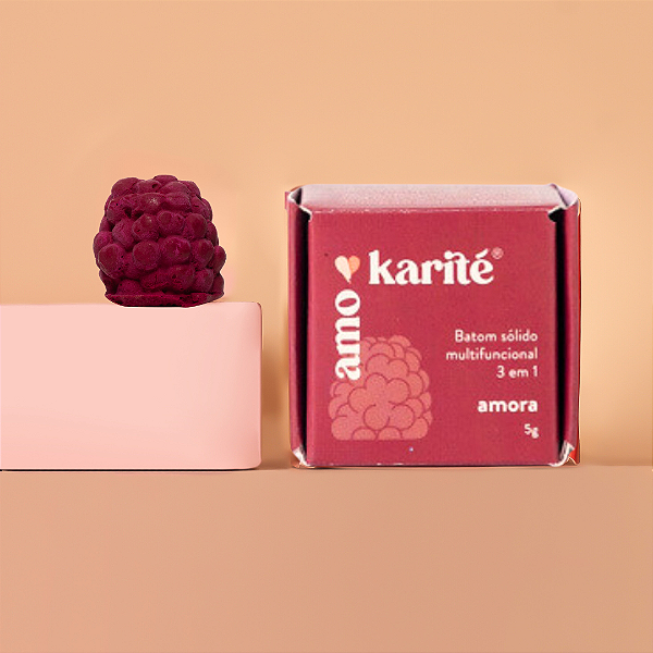 Batom Sólido Multifuncional 3 em 1 - Amora