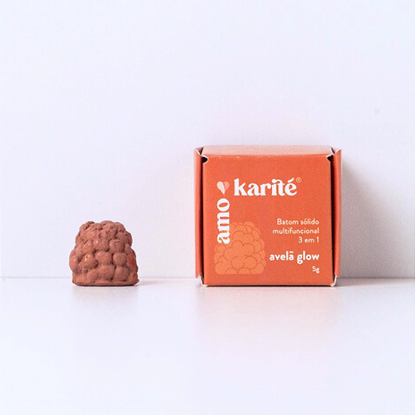 Batom Sólido Multifuncional 3 em 1 - Avelã Glow