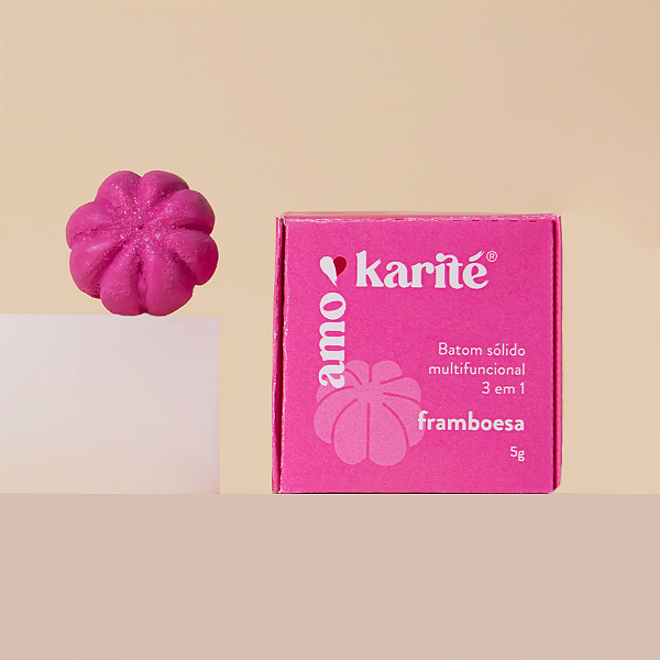 Batom Sólido Multifuncional 3 em 1 - Framboesa