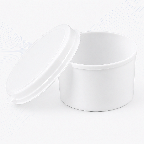 Coletor em Polipropileno 20 mL Branco Leitoso sem Montar com Tampa de Pressão – Pacote com 1.000 Unidades – J.Prolab