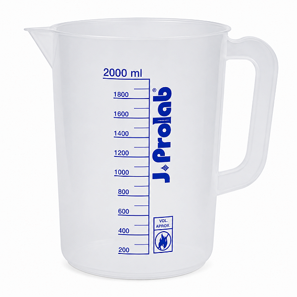 Jarra Calibrada 2000 mL Graduada Silk-Screen – J.Prolab