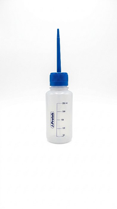 Pisseta de Lavagem 250 mL com Silk Screen e Bico Reto - Jprolab