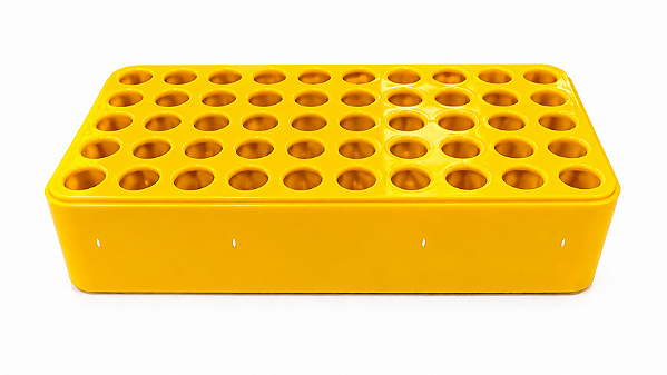 Suporte para 50 Tubos 210 x 105 x 45 mm Amarelo - J.Prolab