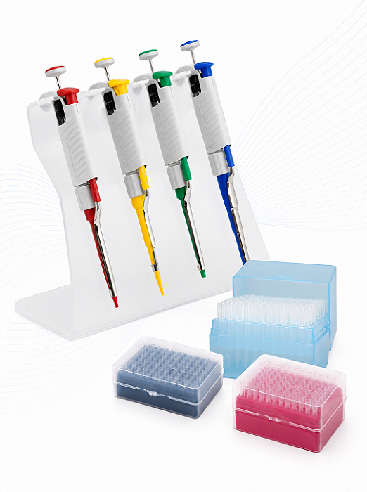 Kit Inicial de Micropipetas Labmate Pro 10, 20, 200 e 1000 µL