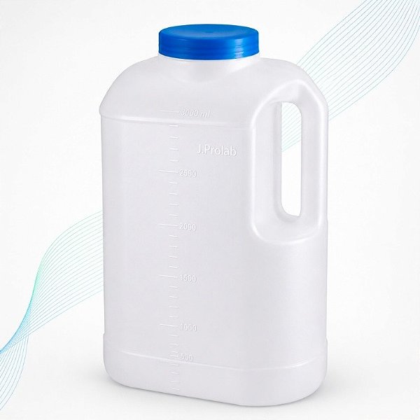 Coletor de Urina 24 h Natural em PE (3 L / 3.000 mL) com Selo – Pacote com 30 unidades – J.Prolab