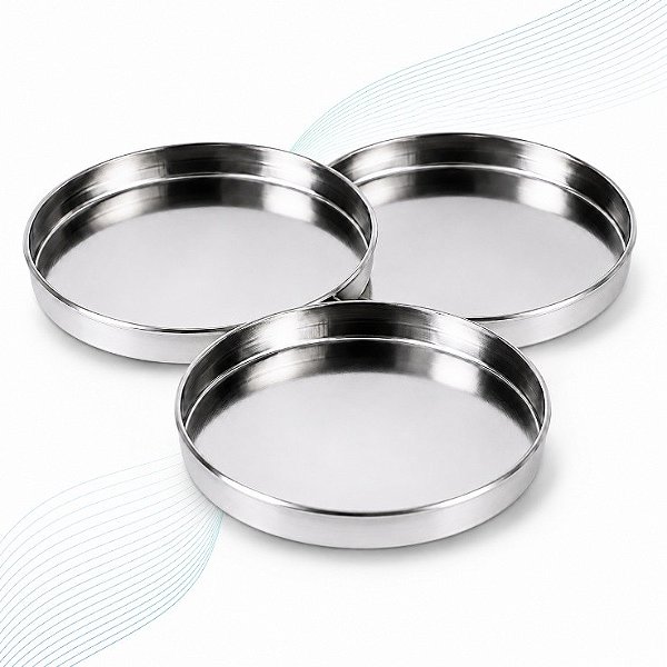 Prato de Amostra Reutilizável em Aço Inox (7 mm) para Analisadores de Umidade— Pacote com 3 Unidades — OHAUS MB Series