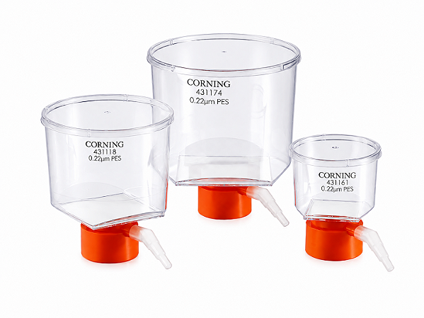 Funil de Filtração Bottle-Top 1000 mL com Membrana PES 0,22 µm Boca 45 mm Estéril - Corning