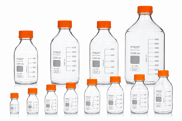 Frasco Reagente Graduado com Tampa Rosqueável Pyrex - Corning