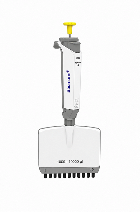 Micropipeta Monocanal de Volume Variável 1000–10000 µL – Baumann