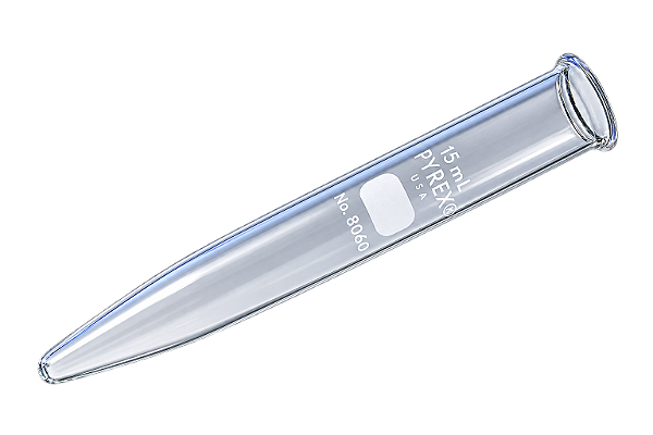 Tubo Centrífugo Não Graduado com Borda e Fundo Cônico – PYREX