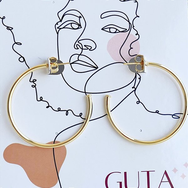 Argola Lisa Ivy tubo 2mm