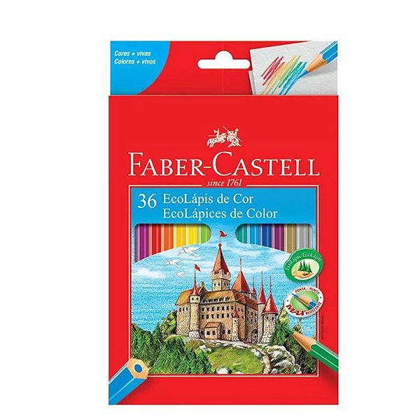 Lápis de cor sextavado 36un Ecolápis  Faber Castell