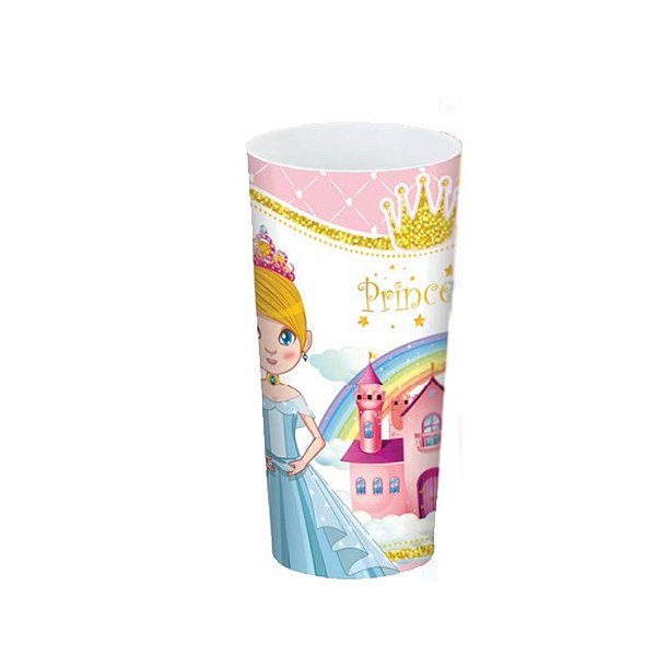 Copo Plástico Decorado Princesa 350 ML Kozi Plast