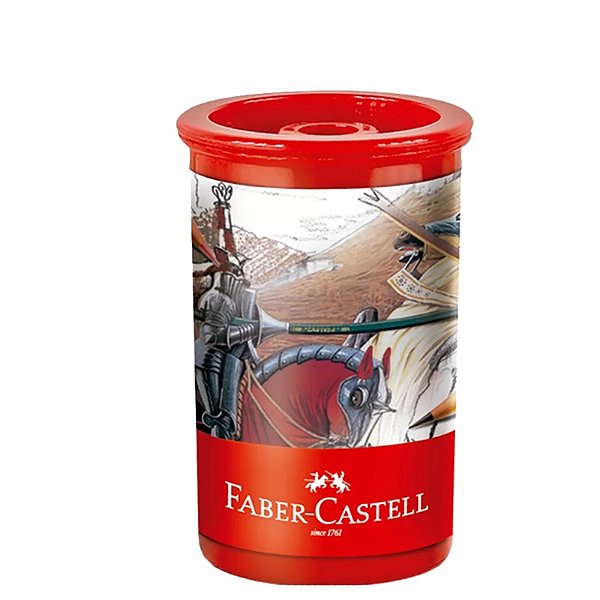 Apontador com depósito estampado Faber Castell