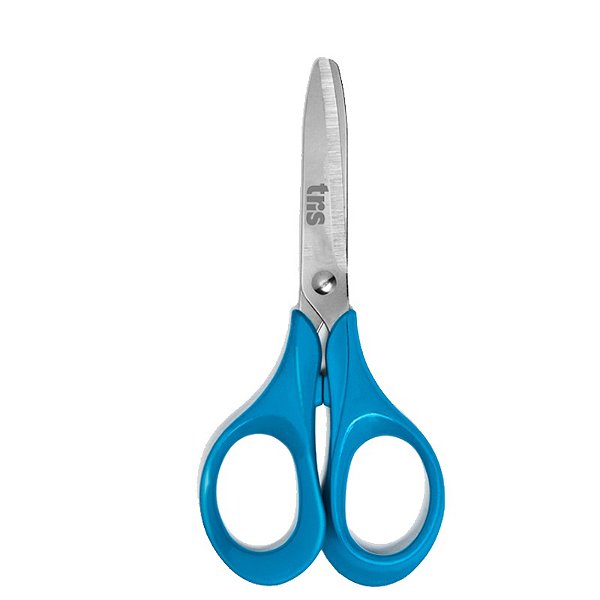 Tesoura escolar sem ponta colorida de inox 13cm Tris