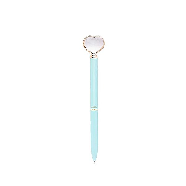 Caneta esferográfica preta com coração diamante Candy Molin