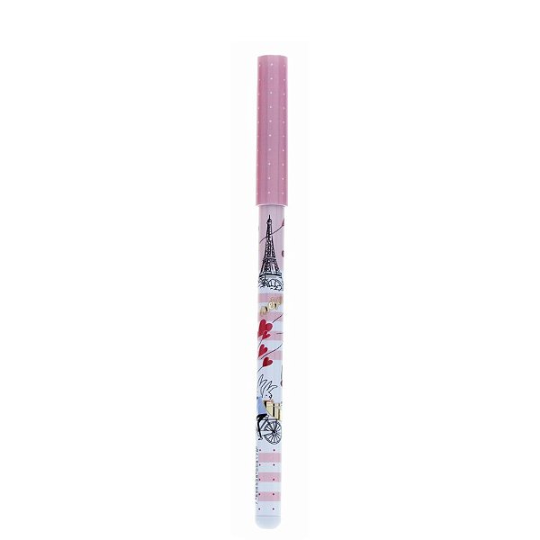 Caneta Esferografica Preta Love City Rosa Poá Molin