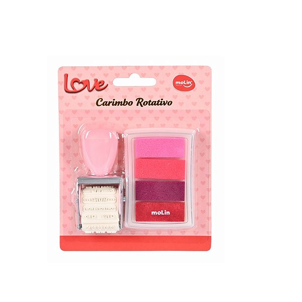 Carimbo Rotativo Rosa Love Molin