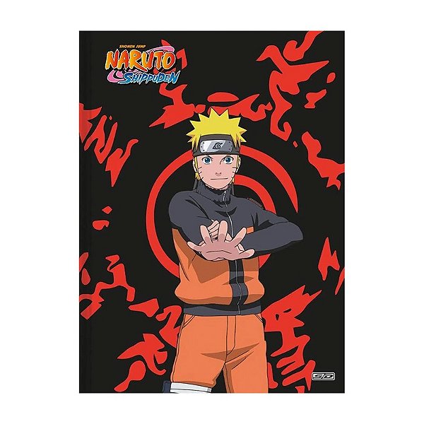 Caderno Brochura Pequeno 1/4 Anime Naruto Shippuden 80 Folhas
