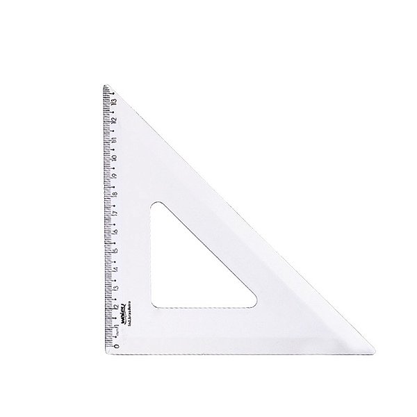 Esquadro transparente 45 graus Maxcril