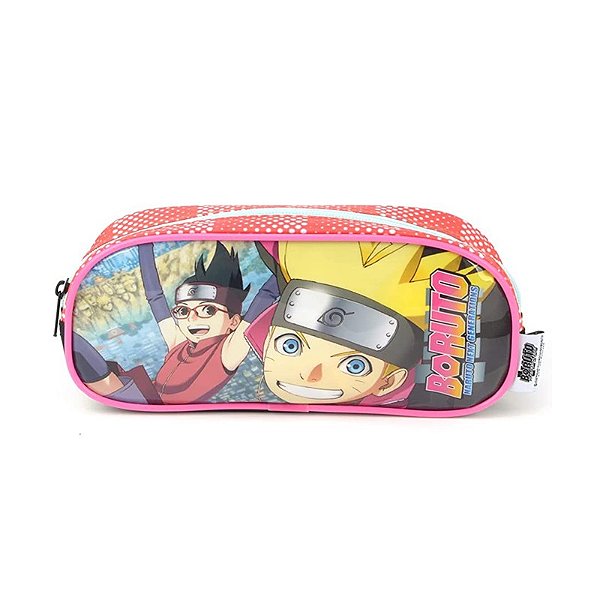 Estojo Simples Rosa Boruto Luxcel