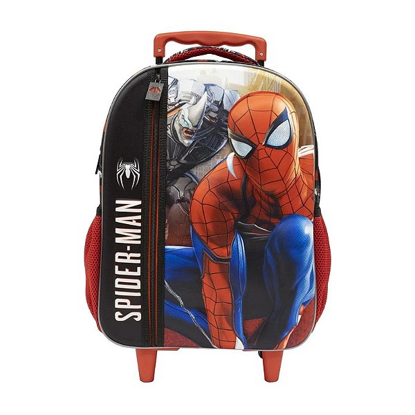 Mochilete Infantil Com Rodas Spider Man 3d Xeryus