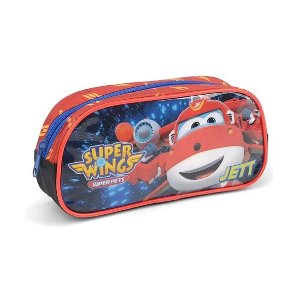 Estojo Simples Super Wings Vermelho Luxcel